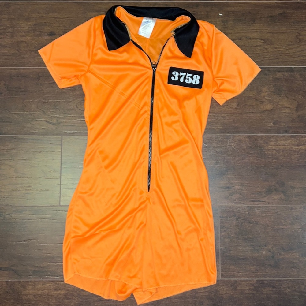 Womens State Inmate Costume Romper